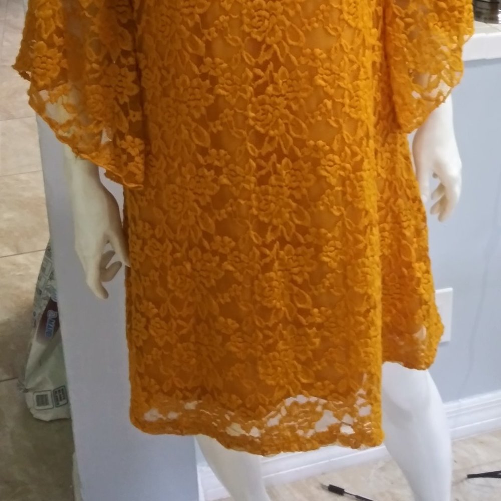 JODY CALIFORNIA WOMENS DRESS FLORAL LACE SIZE L